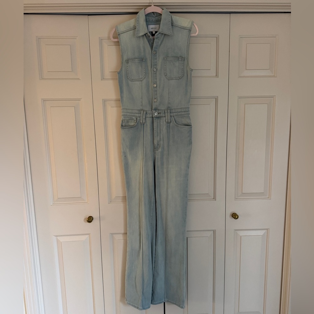 Current/Elliot Zenith Light Wash Sleeveless Denim Jumpsuit - Picture 4 of 7